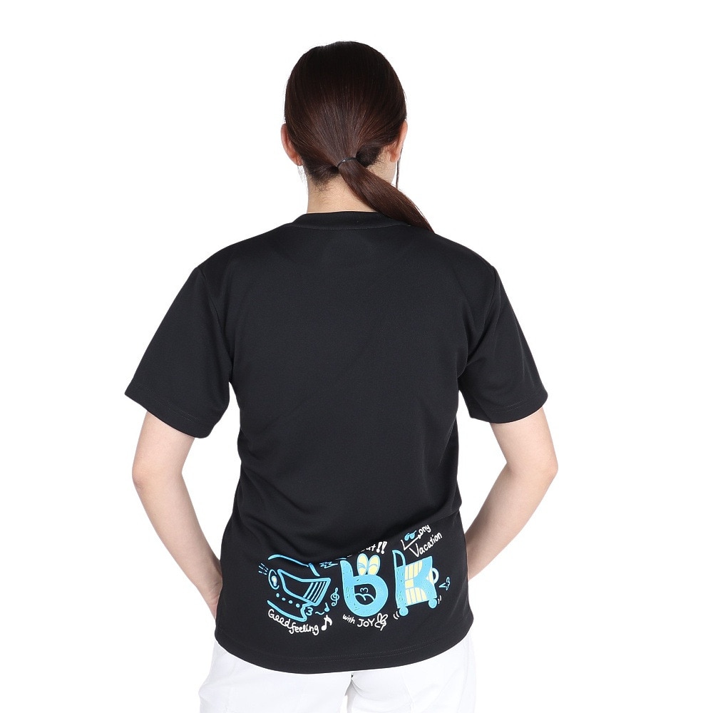 ブラックナイト（blackknight）（メンズ、レディース）バドミントンウェア ドライTシャツ T-4103U-BLA