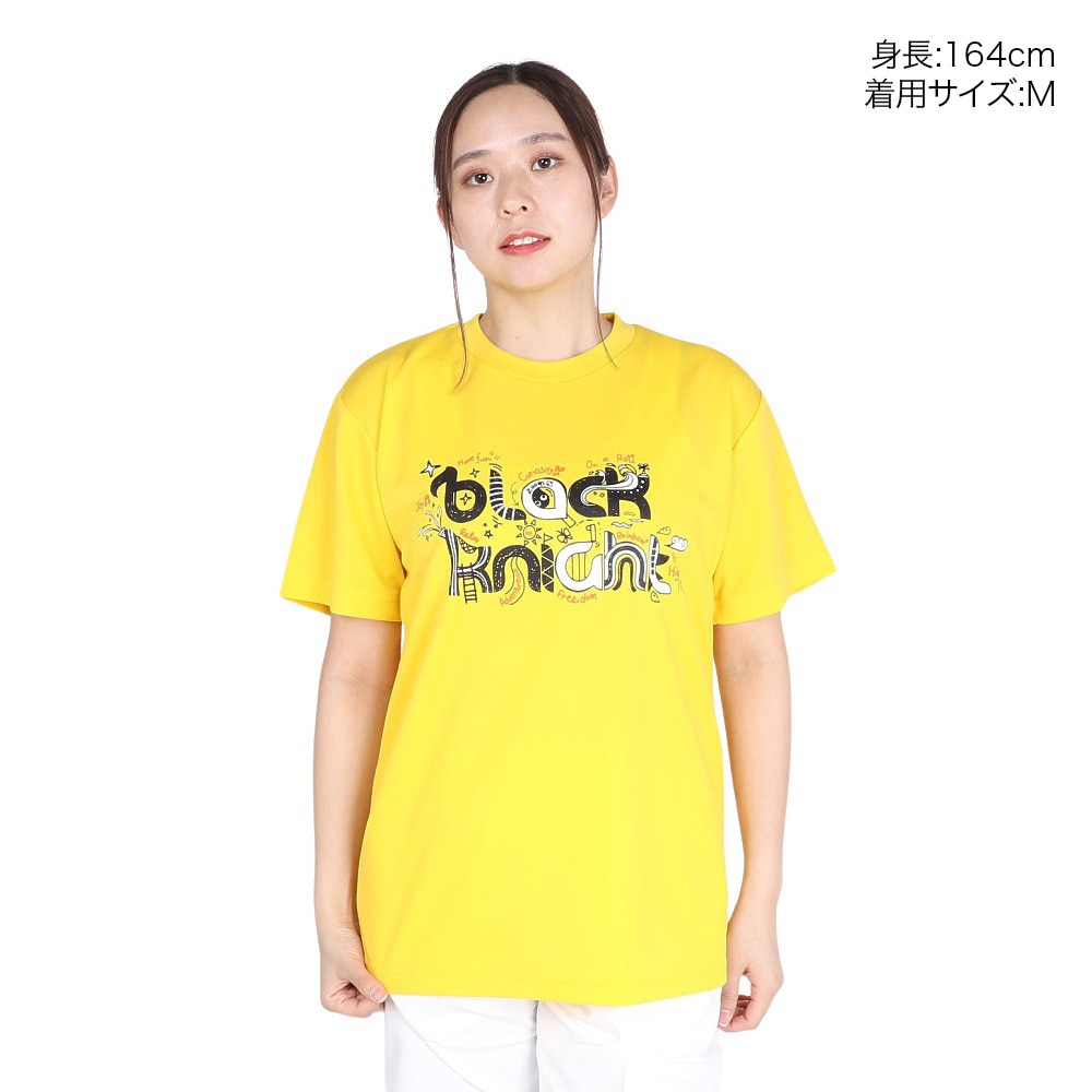 ブラックナイト（blackknight）（メンズ、レディース）バドミントンウェア ドライTシャツ T-4103U-CYEL