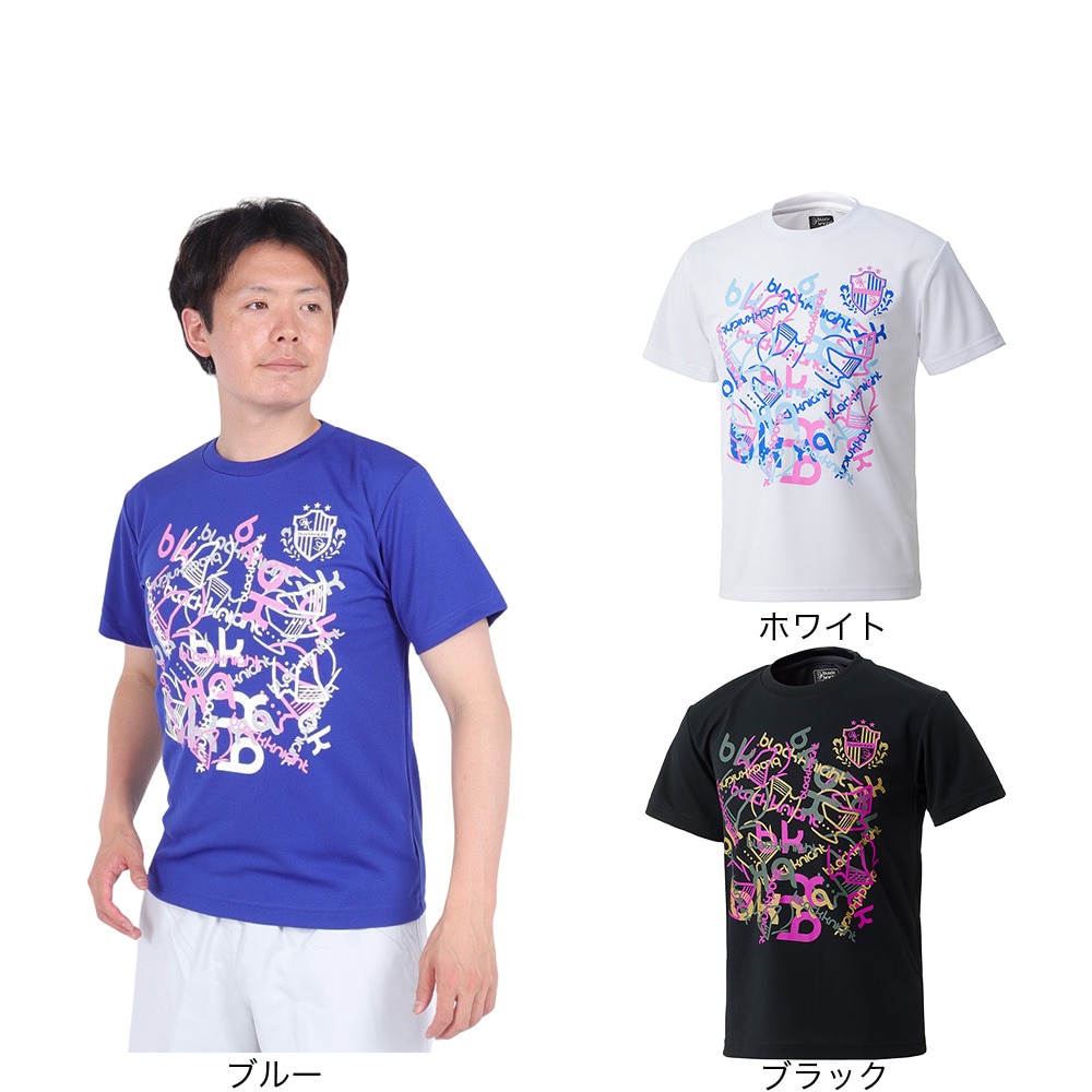 ブラックナイト（blackknight）（メンズ、レディース）バドミントンウェア ドライTシャツ T-4104U-WHT