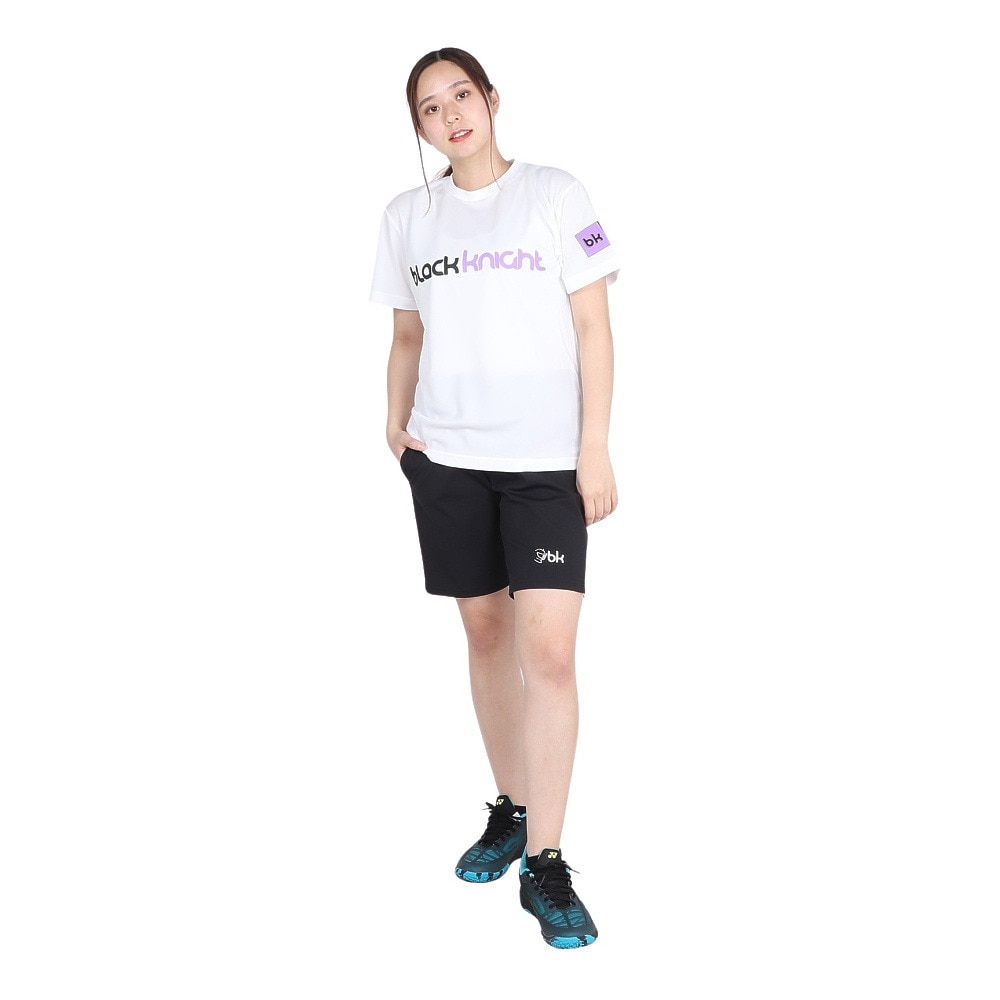 ブラックナイト（blackknight）（メンズ、レディース）バドミントンウェア ドライTシャツ T-4105U-WHT