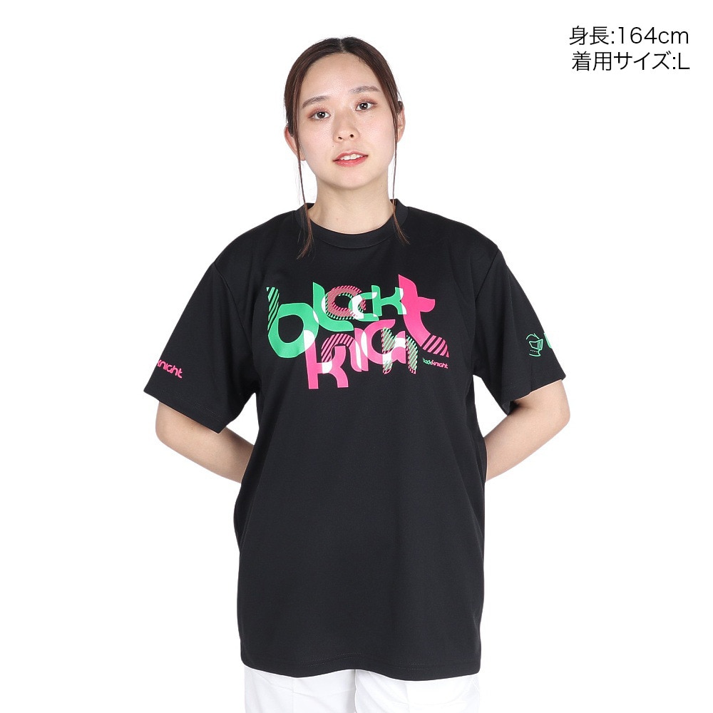 ブラックナイト（blackknight）（メンズ、レディース）バドミントンウェア ドライTシャツ T-4107U-BLA