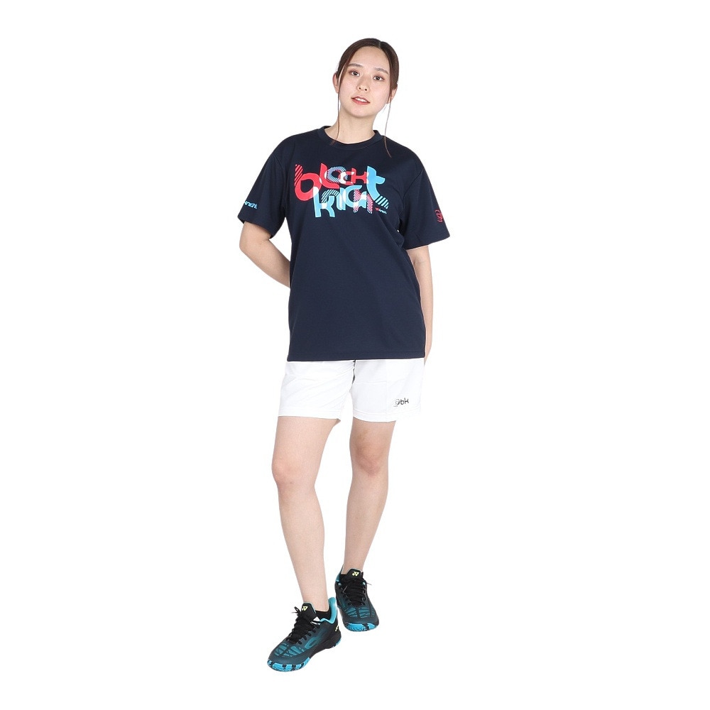 ブラックナイト（blackknight）（メンズ、レディース）バドミントンウェア ドライTシャツ T-4107U-NVY