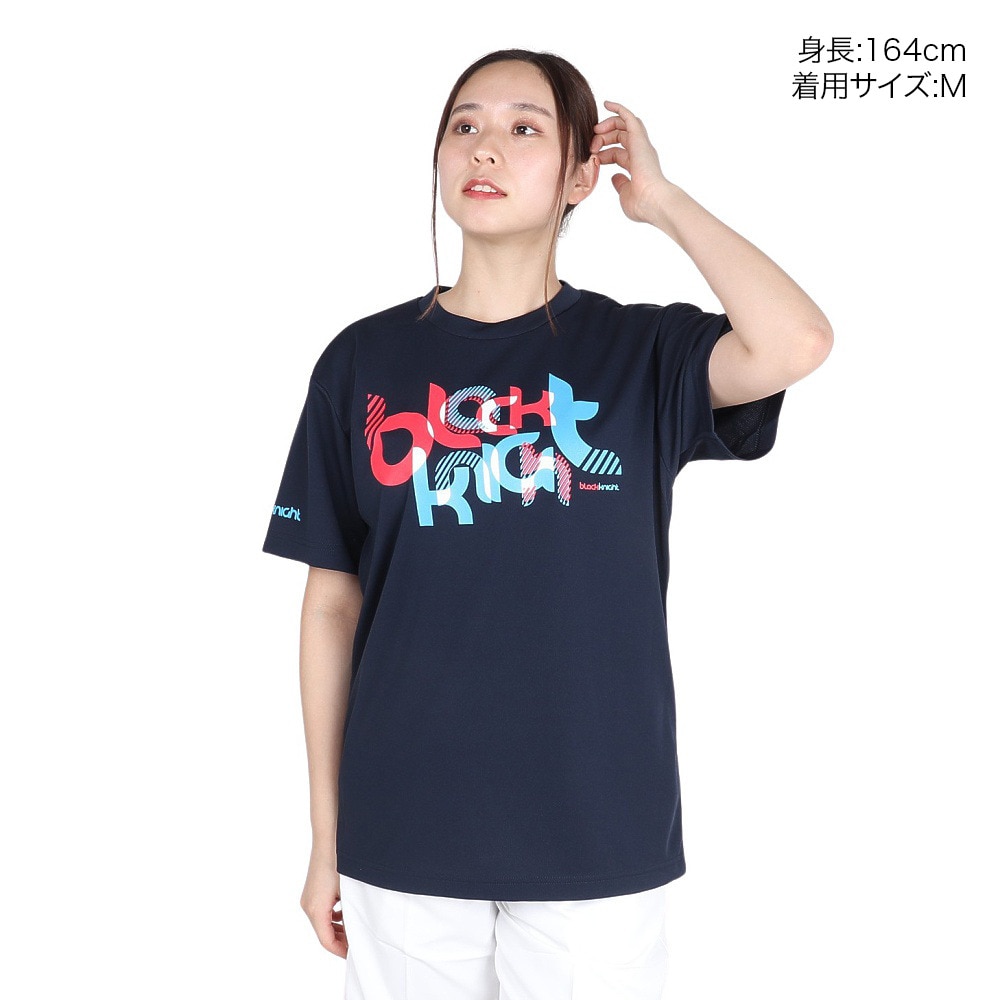 ブラックナイト（blackknight）（メンズ、レディース）バドミントンウェア ドライTシャツ T-4107U-NVY