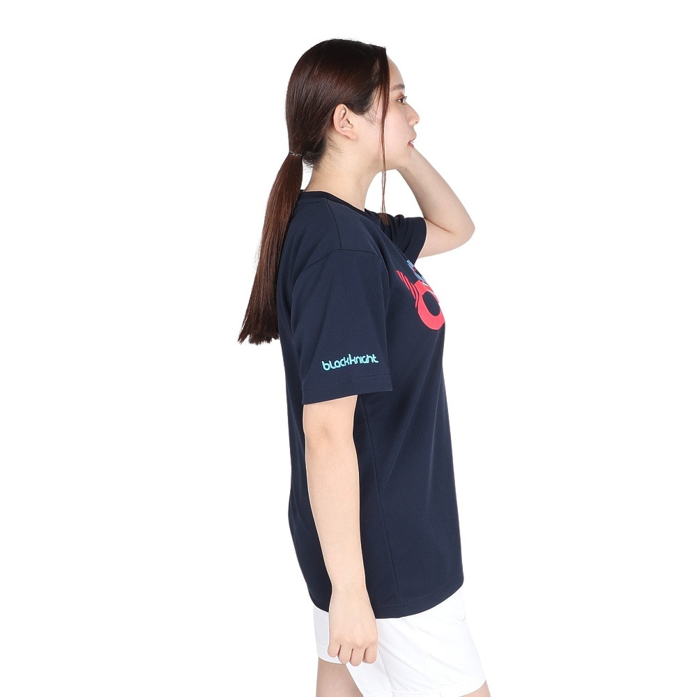 ブラックナイト（blackknight）（メンズ、レディース）バドミントンウェア ドライTシャツ T-4107U-NVY