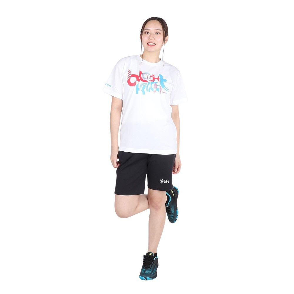 ブラックナイト（blackknight）（メンズ、レディース）バドミントンウェア ドライTシャツ T-4107U-WHT