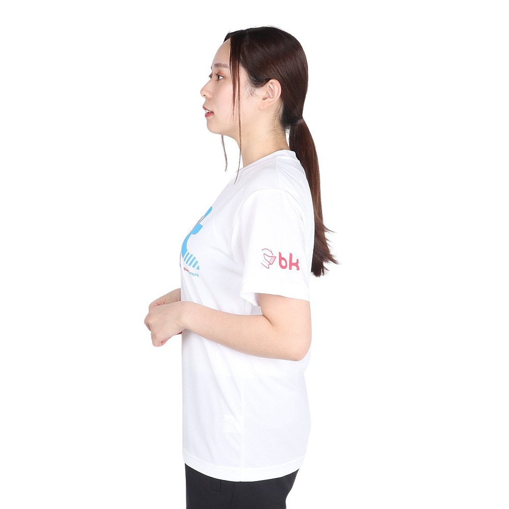 ブラックナイト（blackknight）（メンズ、レディース）バドミントンウェア ドライTシャツ T-4107U-WHT