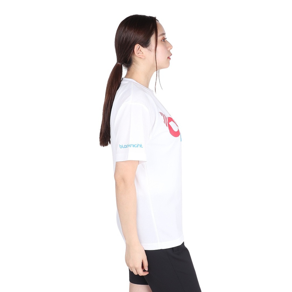 ブラックナイト（blackknight）（メンズ、レディース）バドミントンウェア ドライTシャツ T-4107U-WHT