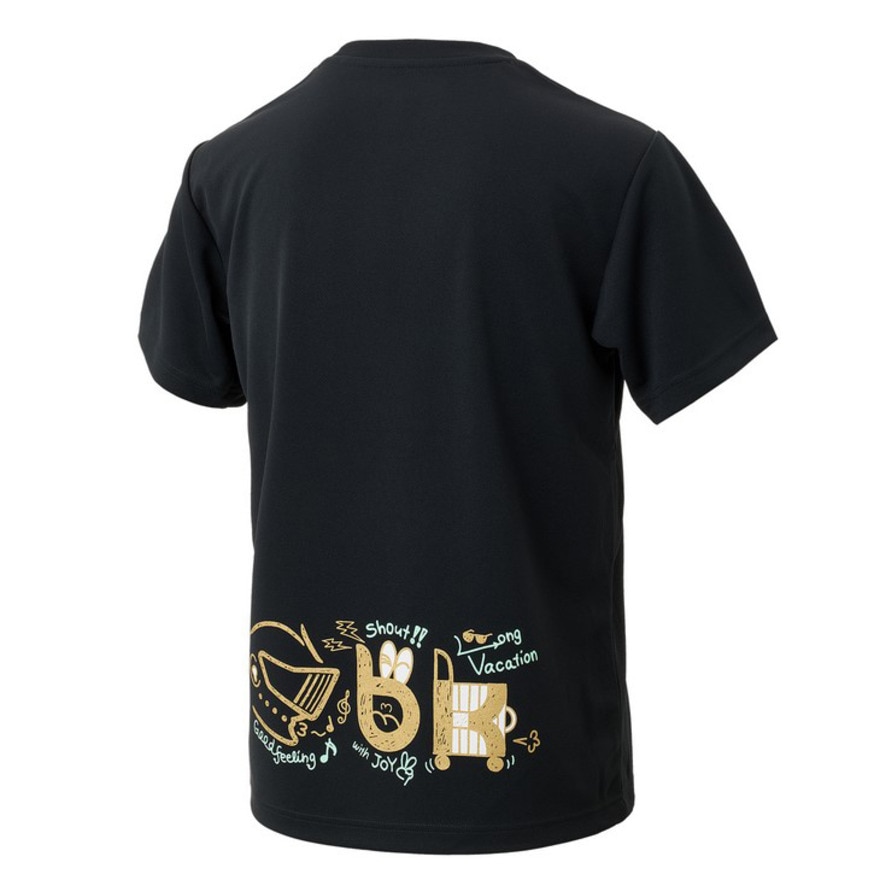 ブラックナイト（blackknight）（メンズ、レディース）バドミントンウェア ドライTシャツ T-4103U-BLAGLD