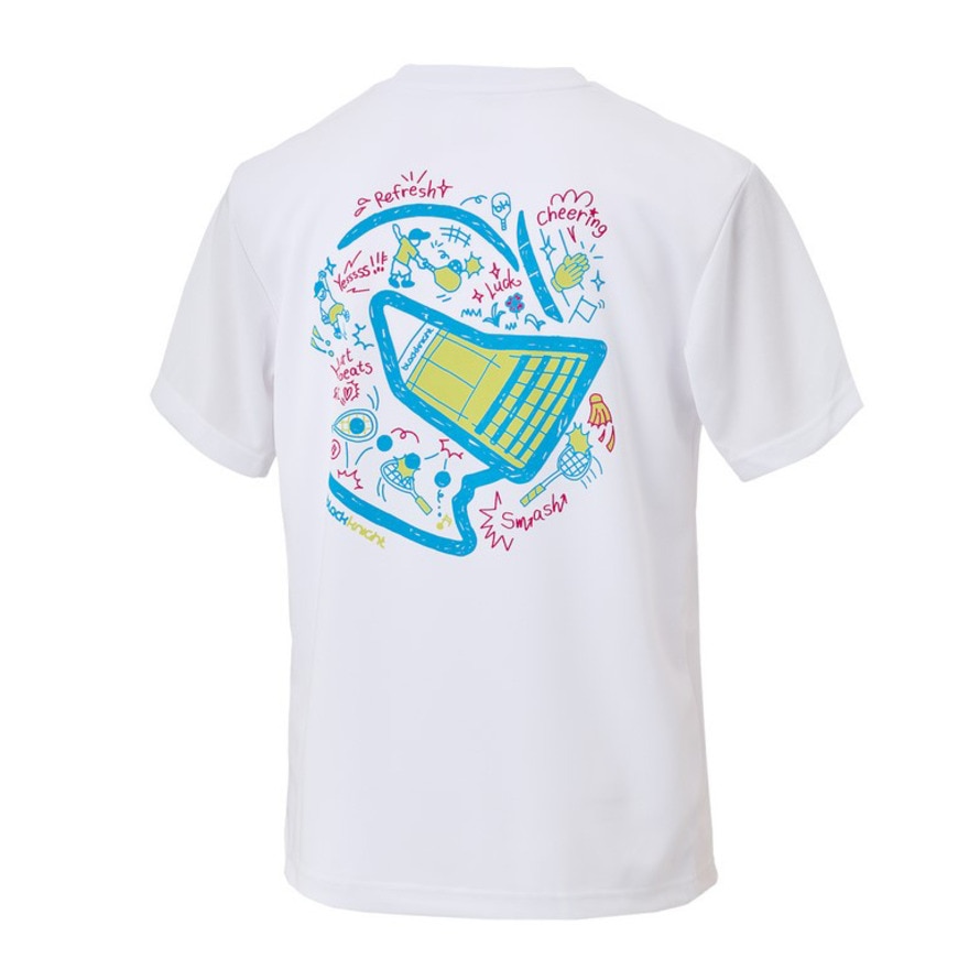 ブラックナイト（blackknight）（メンズ、レディース）バドミントンウェア ドライTシャツ T-5101U-WHT