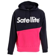 サテライト（Satellite）（メンズ）バドミントン ウェア 2トーン フーディーパーカー ST2HP NAVY/PINK
