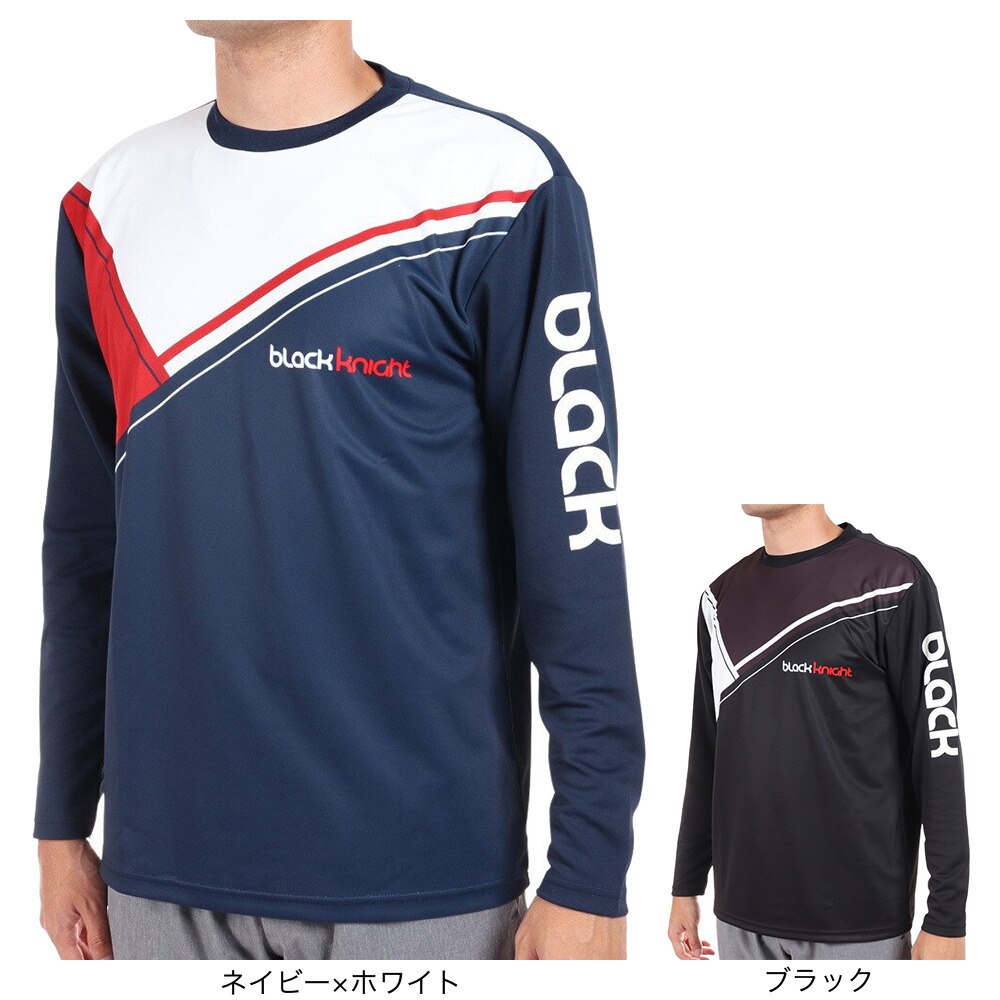ブラックナイト（blackknight）（メンズ、レディース）バドミントンウェア ロングTシャツ T-2292G-BLAGRY