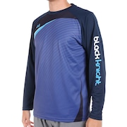 (メンズ、レディース)バドミントンウェア ロングTシャツ T-2294G-NVY
