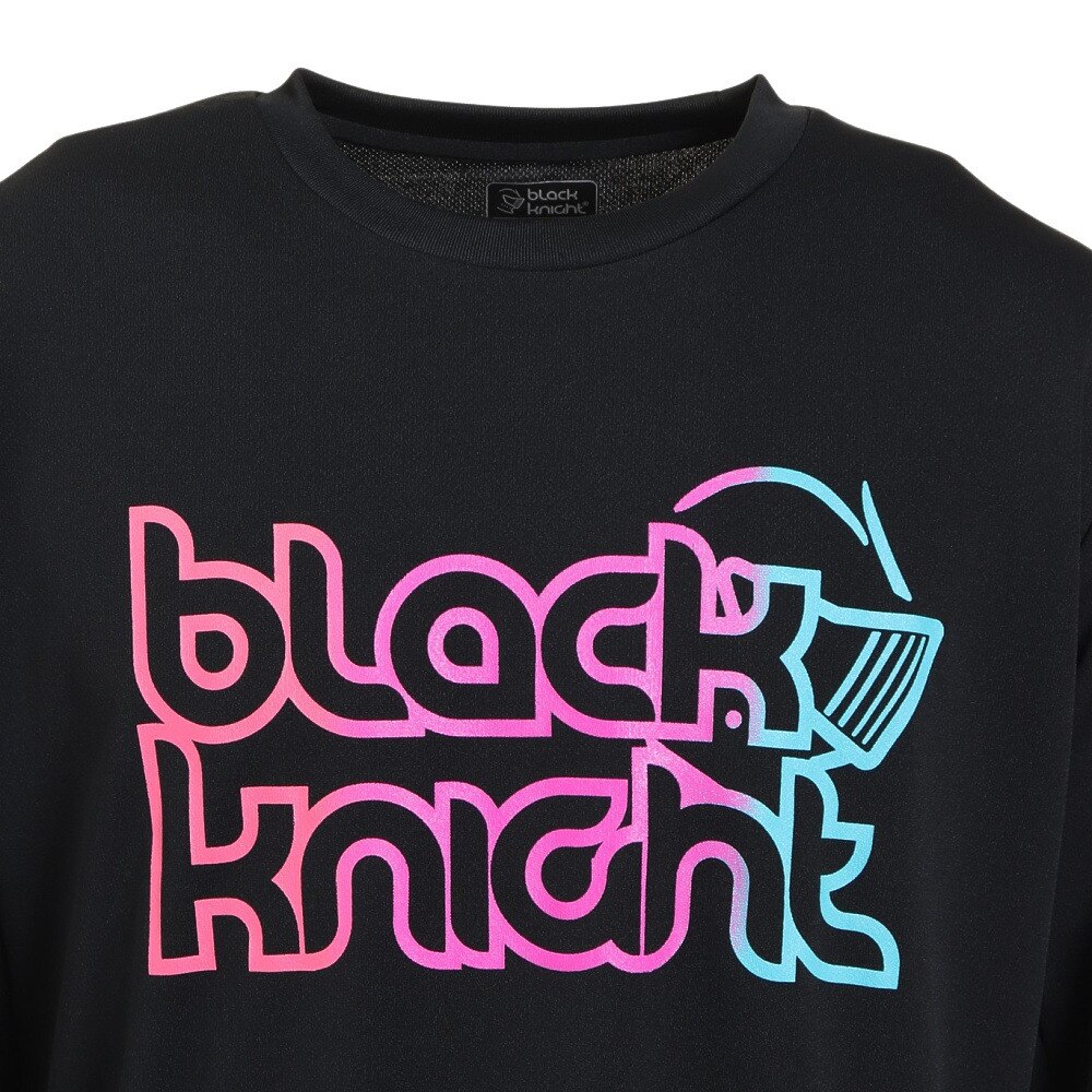 ブラックナイト（blackknight）（メンズ、レディース）バドミントンウェア ドライ ロングTシャツ T-2242-BLA