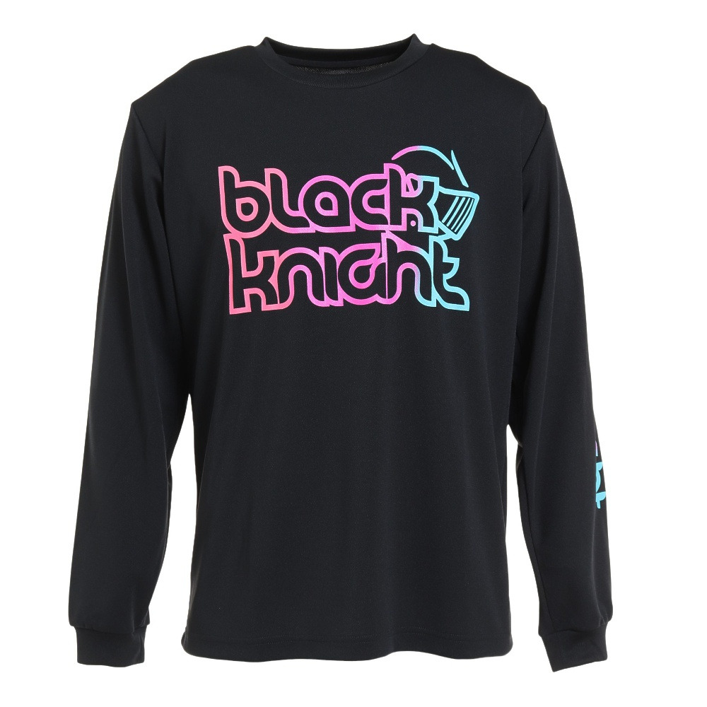 ブラックナイト（blackknight）（メンズ、レディース）バドミントンウェア ドライ ロングTシャツ T-2242-BLA