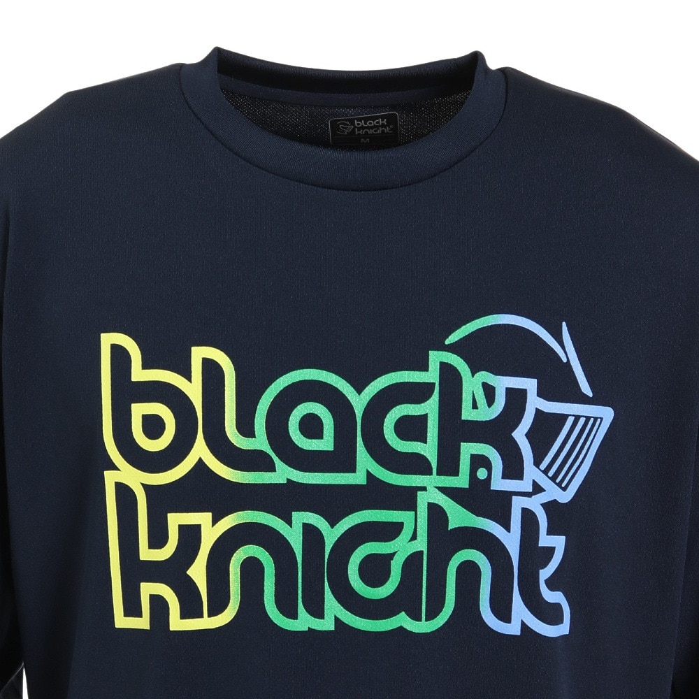 ブラックナイト（blackknight）（メンズ、レディース）バドミントンウェア ドライ ロングTシャツ T-2242-NVY