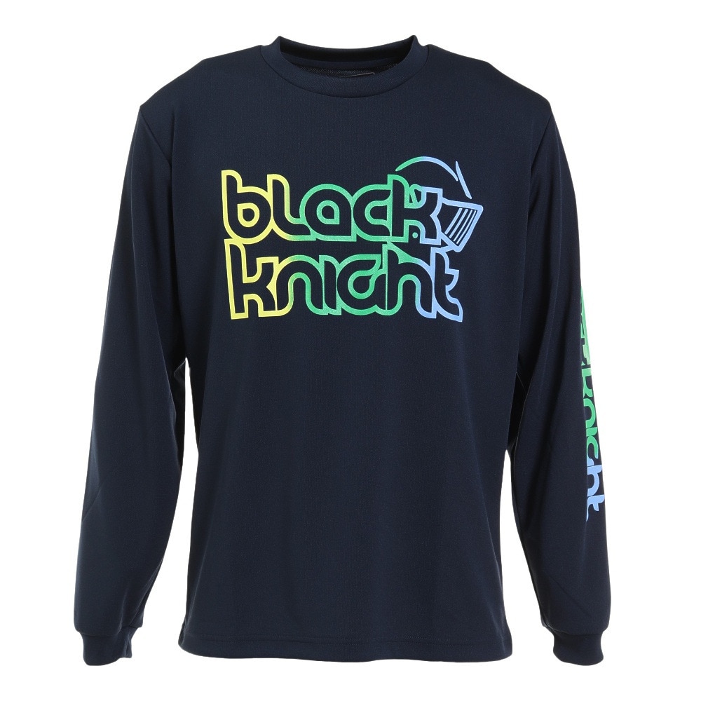 ブラックナイト（blackknight）（メンズ、レディース）バドミントンウェア ドライ ロングTシャツ T-2242-NVY  スポーツ用品はスーパースポーツゼビオ