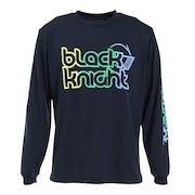 ブラックナイト（blackknight）（メンズ、レディース）バドミントンウェア ドライ ロングTシャツ T-2242-NVY