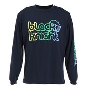 ブラックナイト（blackknight）（メンズ、レディース）バドミントンウェア ドライ ロングTシャツ T-2242-NVY