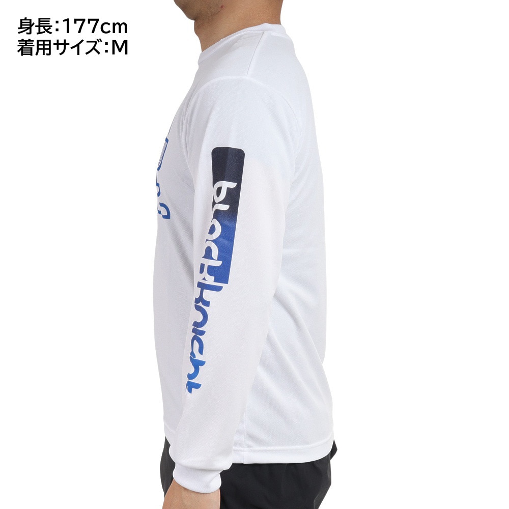 ブラックナイト（blackknight）（メンズ、レディース）バドミントンウェア ドライロングTシャツ T-2242-WHT