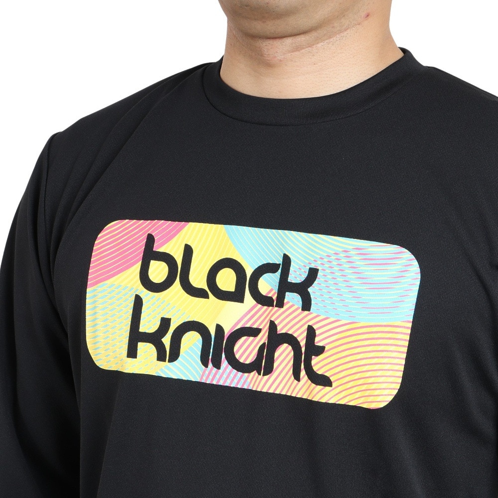 ブラックナイト（blackknight）（メンズ、レディース）バドミントンウェア ドライロングTシャツ T-2254-BLA