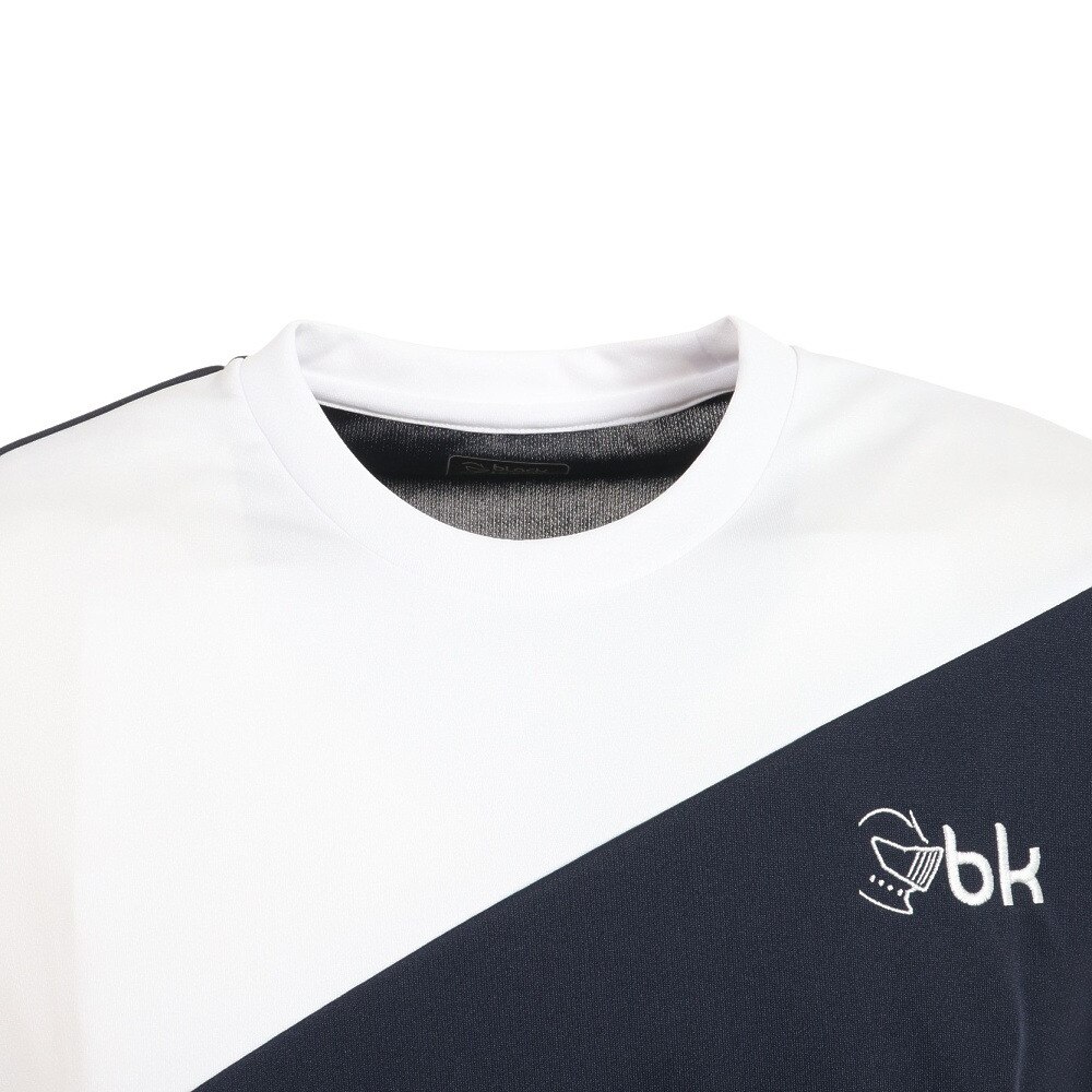 ブラックナイト（blackknight）（メンズ）バドミントンウェア ゲームウエア 半袖Tシャツ T-3510U-NVYWHT