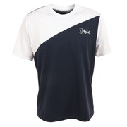 ブラックナイト（blackknight）（メンズ）バドミントンウェア ゲームウエア 半袖Tシャツ T-3510U-NVYWHT