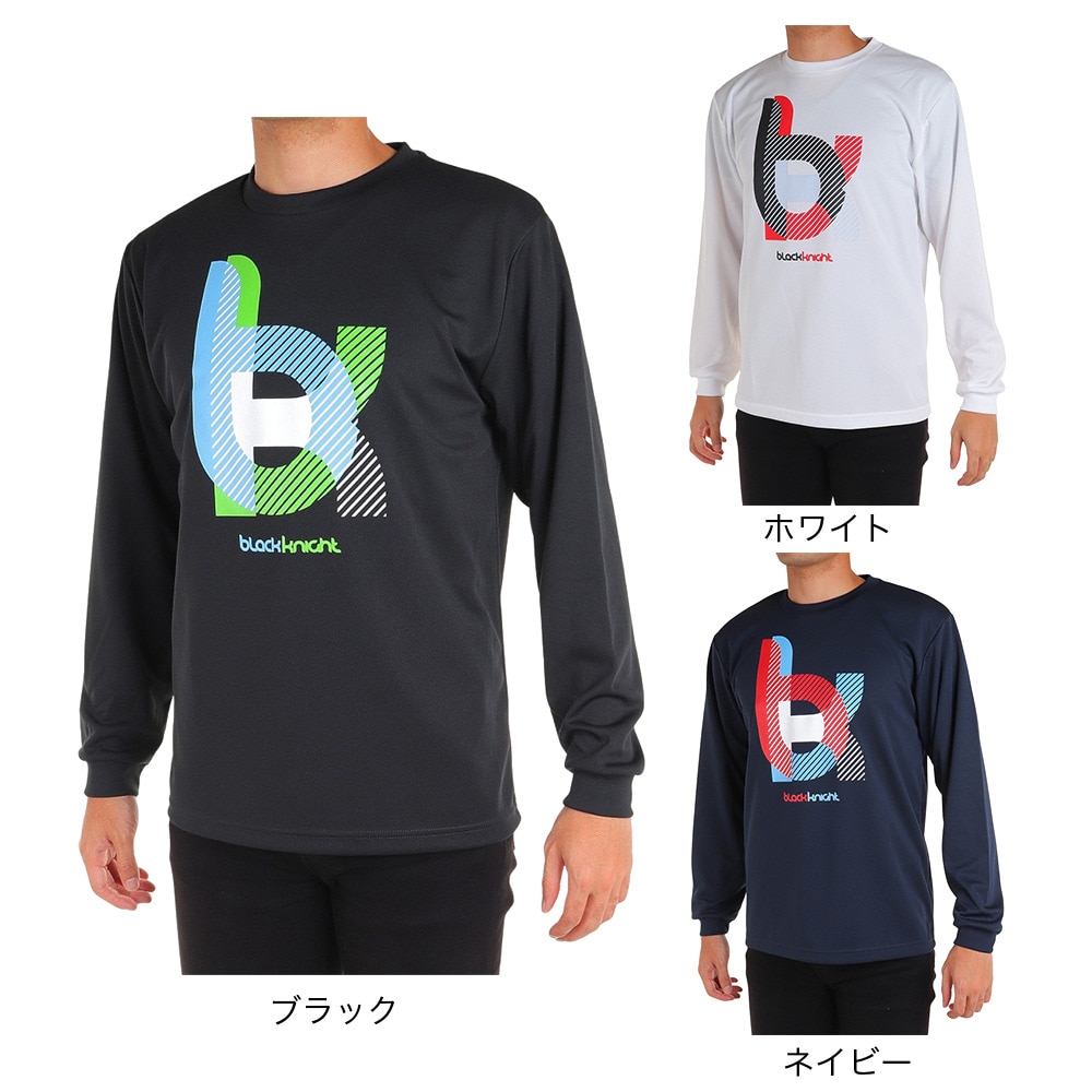 ブラックナイト（blackknight）（メンズ、レディース）バドミントンウェア ドライロングスリーブTシャツ T-3210U-BLA