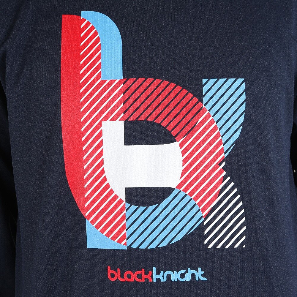 ブラックナイト（blackknight）（メンズ、レディース）バドミントンウェア ドライロングスリーブTシャツ T-3210U-NVY