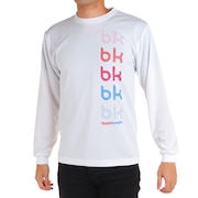 ブラックナイト（blackknight）（メンズ、レディース）バドミントンウェア ドライロングスリーブTシャツ T-3212U-WHT