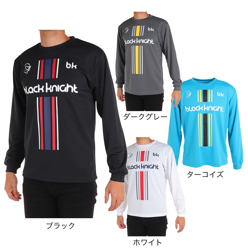ブラックナイト（blackknight）（メンズ、レディース）バドミントンウェア ドライロングスリーブTシャツ T-3216U-WHT