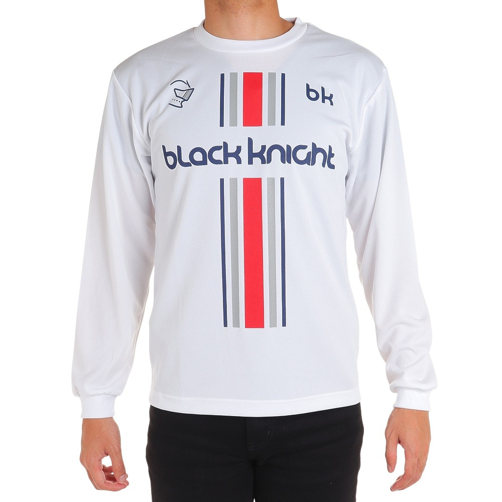 ブラックナイト（blackknight）（メンズ、レディース）バドミントンウェア ドライロングスリーブTシャツ T-3216U-WHT