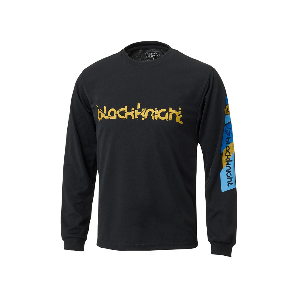 ブラックナイト（blackknight）（メンズ、レディース）バドミントンウェア ドライロングTシャツ ロングスリーブ T-4200U-BLA