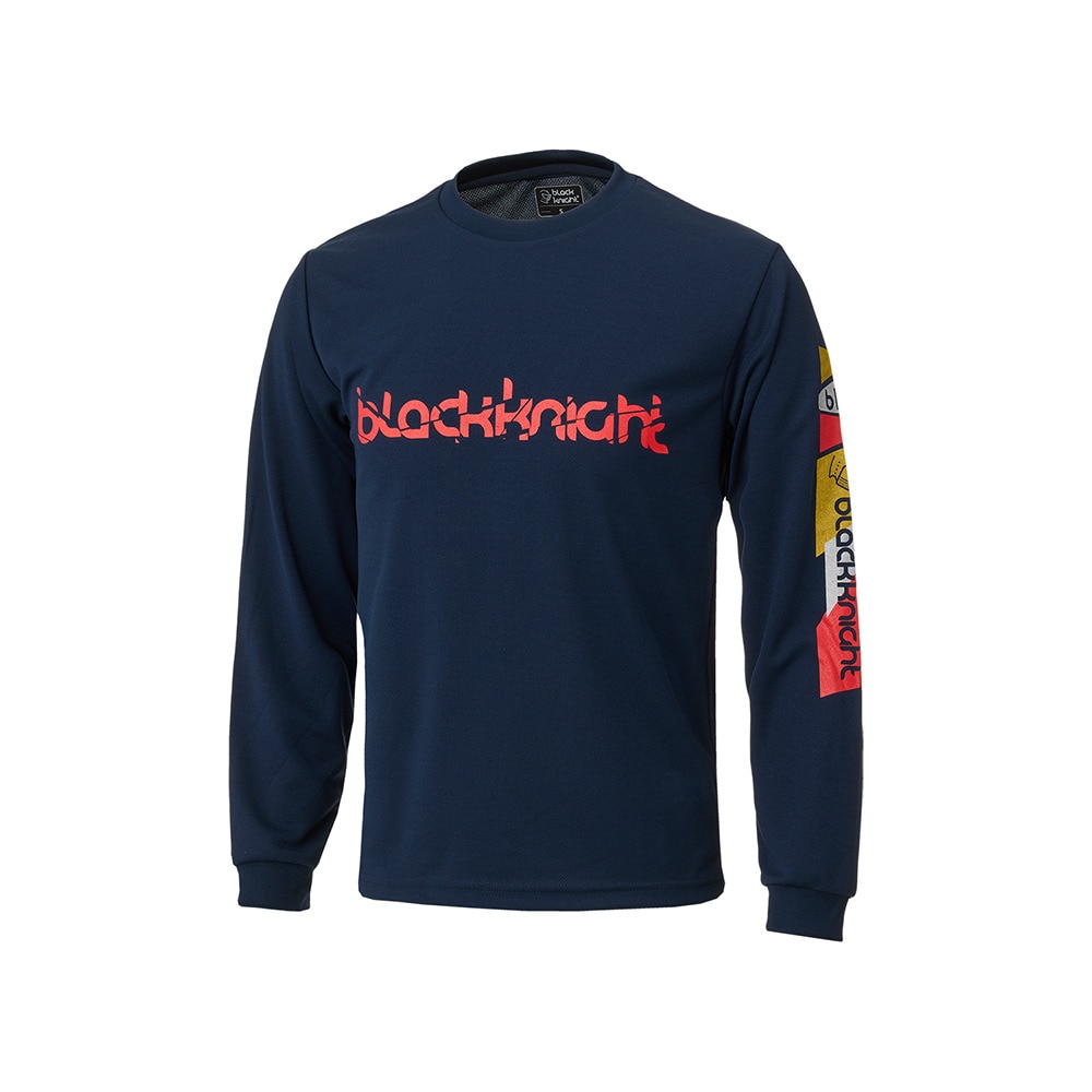 ブラックナイト（blackknight）（メンズ、レディース）バドミントンウェア ドライロングTシャツ ロングスリーブ T-4200U-NVY