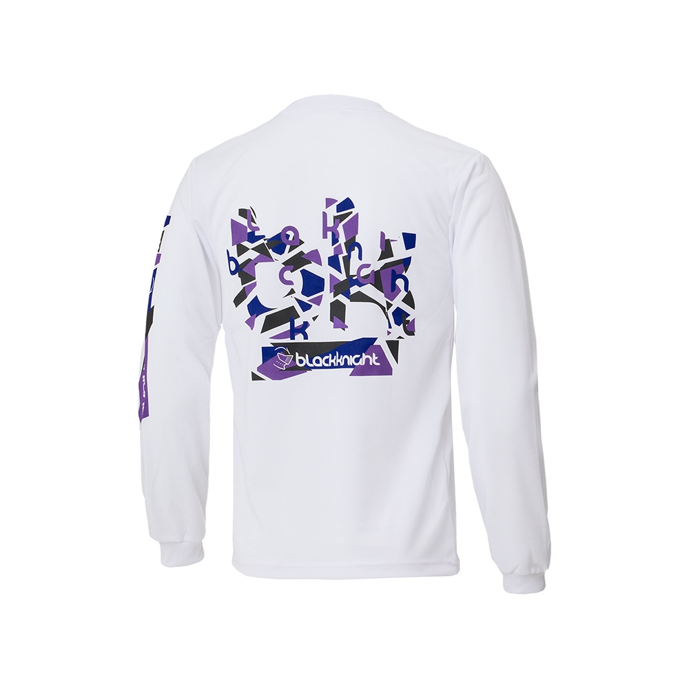 ブラックナイト（blackknight）（メンズ、レディース）バドミントンウェア ドライロングTシャツ ロングスリーブ T-4200U-WHT