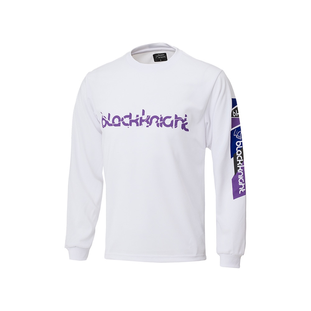 ブラックナイト（blackknight）（メンズ、レディース）バドミントンウェア ドライロングTシャツ ロングスリーブ T-4200U-WHT
