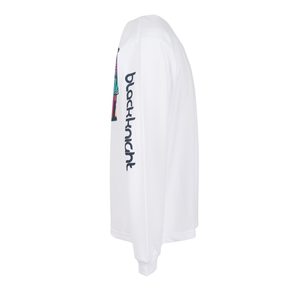 ブラックナイト（blackknight）（メンズ）バドミントンウェア ドライロングTシャツ T-5201U-WHT