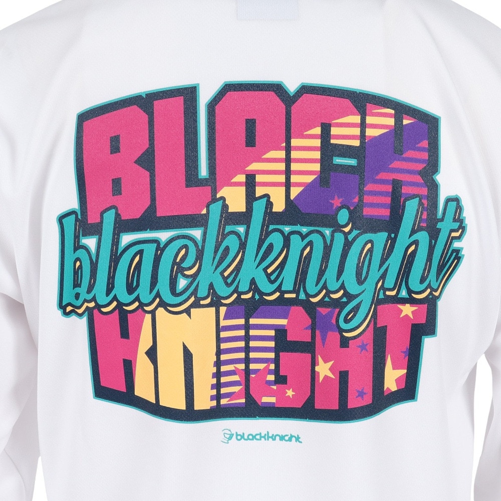 ブラックナイト（blackknight）（メンズ）バドミントンウェア ドライロングTシャツ T-5201U-WHT