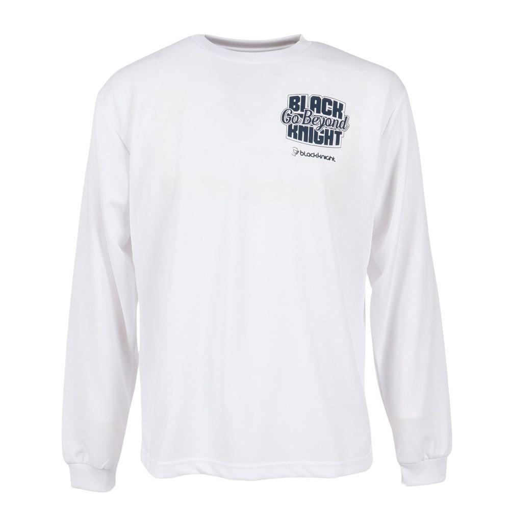 ブラックナイト（blackknight）（メンズ）バドミントンウェア ドライロングTシャツ T-5201U-WHT