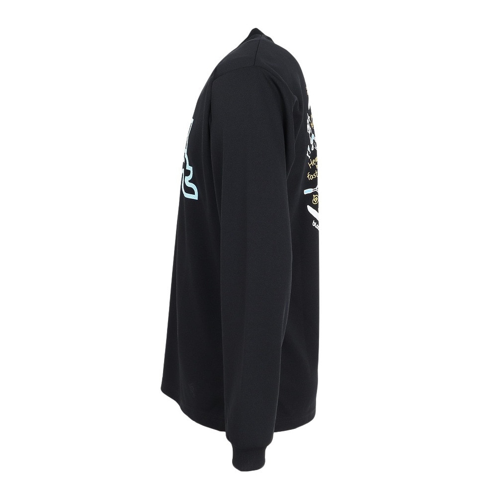 ブラックナイト（blackknight）（メンズ、レディース）バドミントンウェア ドライロングTシャツ T-5202U-BLAWHT