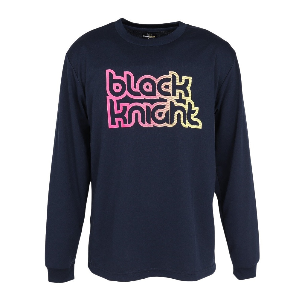 ブラックナイト（blackknight）（メンズ、レディース）バドミントンウェア ドライロングTシャツ T-5202U-NVY