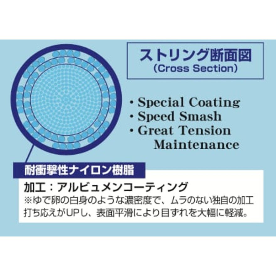 トアルソン（TOALSON）（メンズ、レディース、キッズ）バドミントン ストリング ION 65 8416504