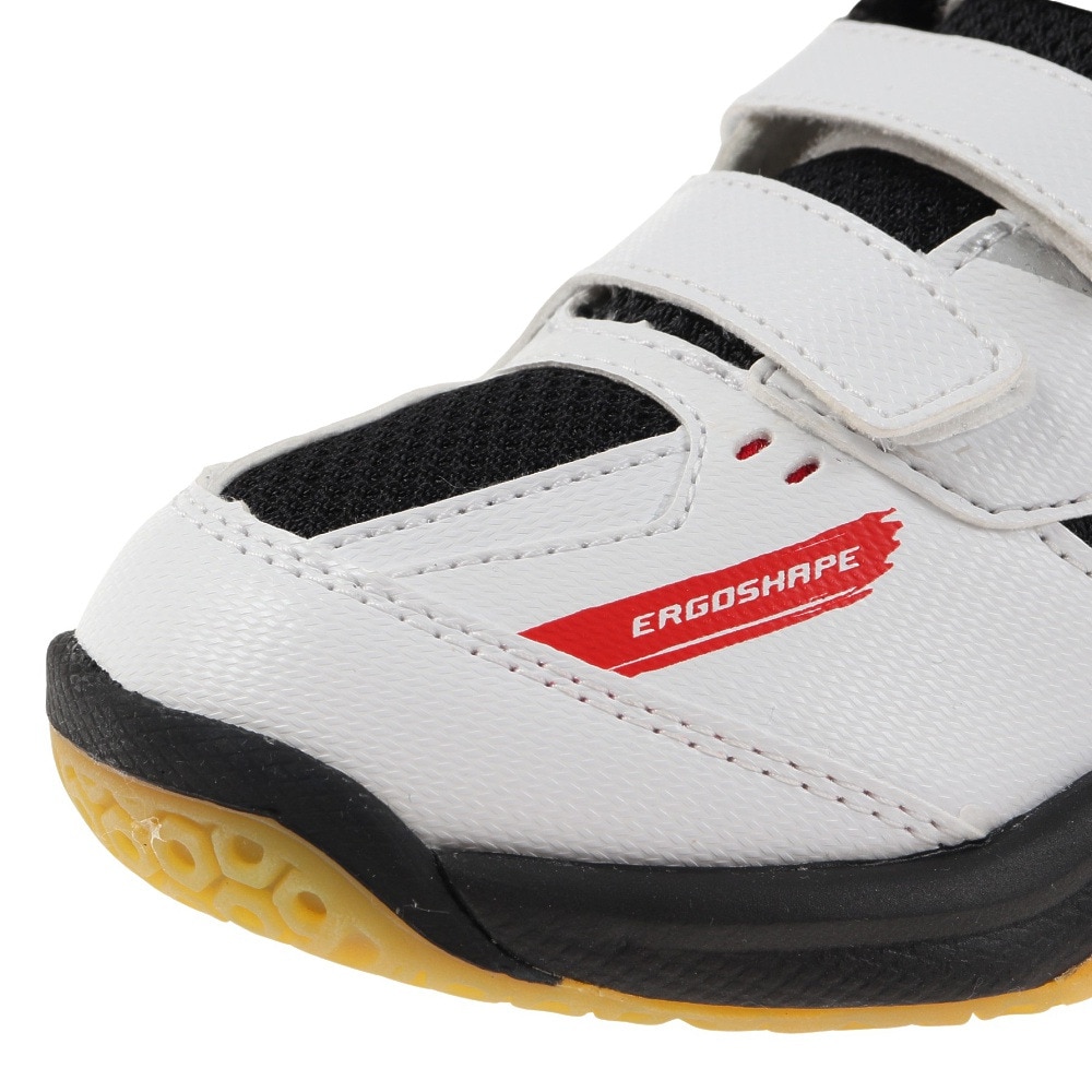YONEX ヨネックス  パワークッション 670ジュニア バドミントンシューズ ベロクロ 2022年春夏 ホワイト レッド SHB670JR-114