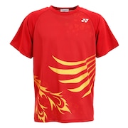 ヨネックス（YONEX）（メンズ、レディース）バドミントン ドライTシャツ JAPAN ジャパン 16490-821 赤 レッド