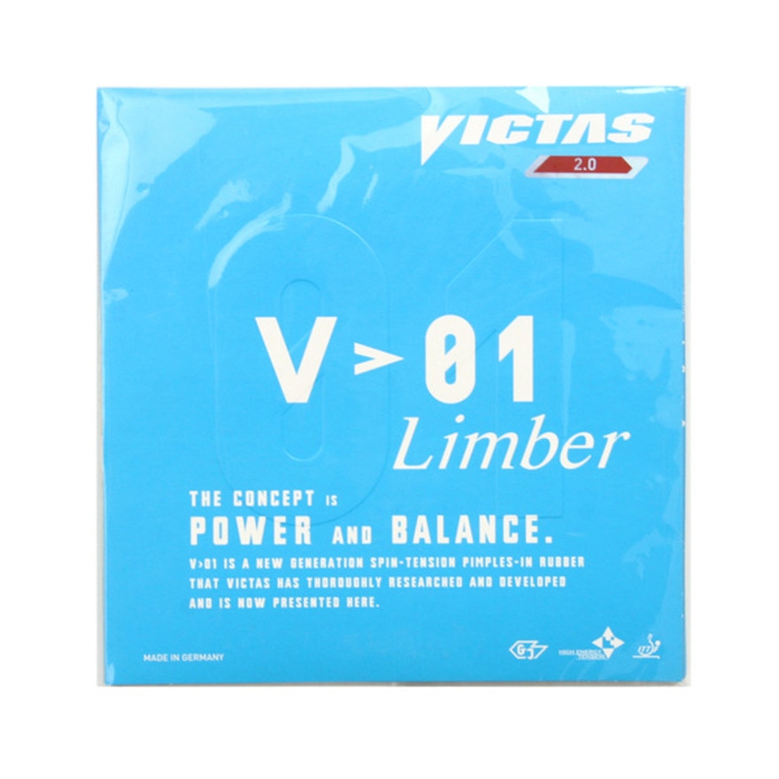 ヴィクタス（VICTAS）（メンズ、レディース、キッズ）卓球ラバー V 01リンバー 020341 RED