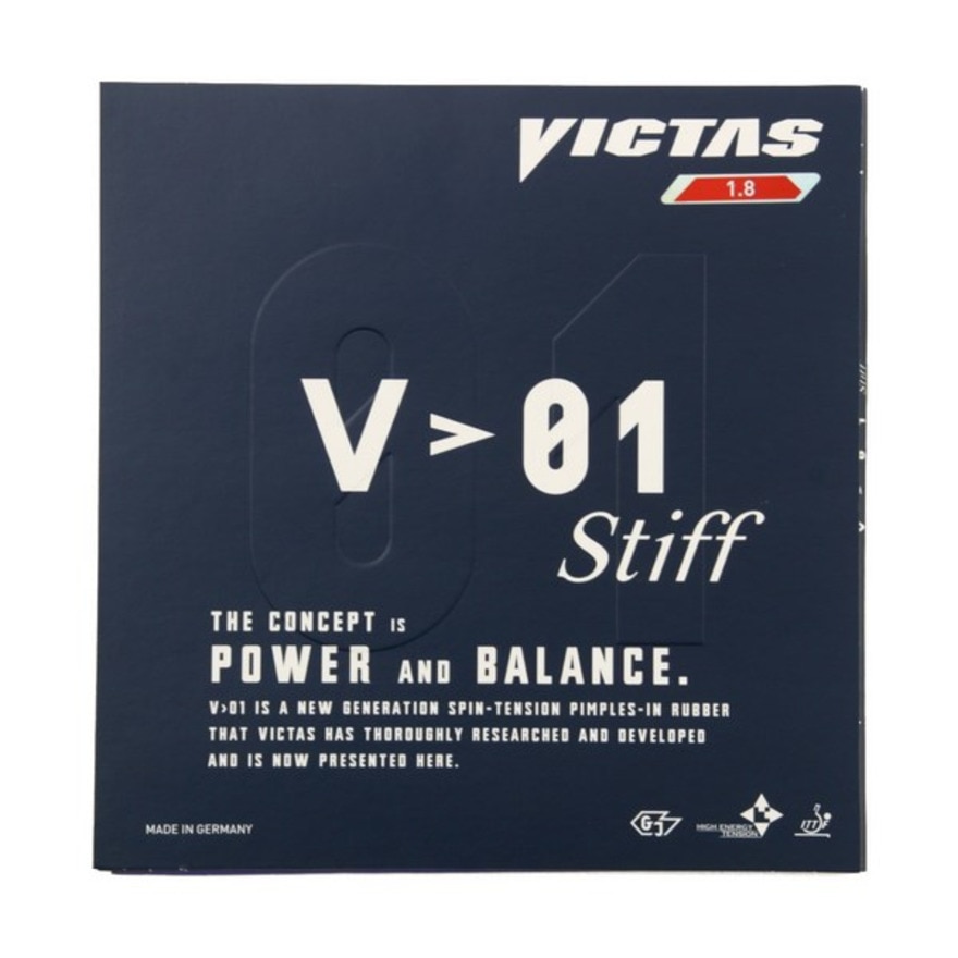 ヴィクタス（VICTAS）（メンズ、レディース、キッズ）卓球ラバー V 01スティフ 020351 RED