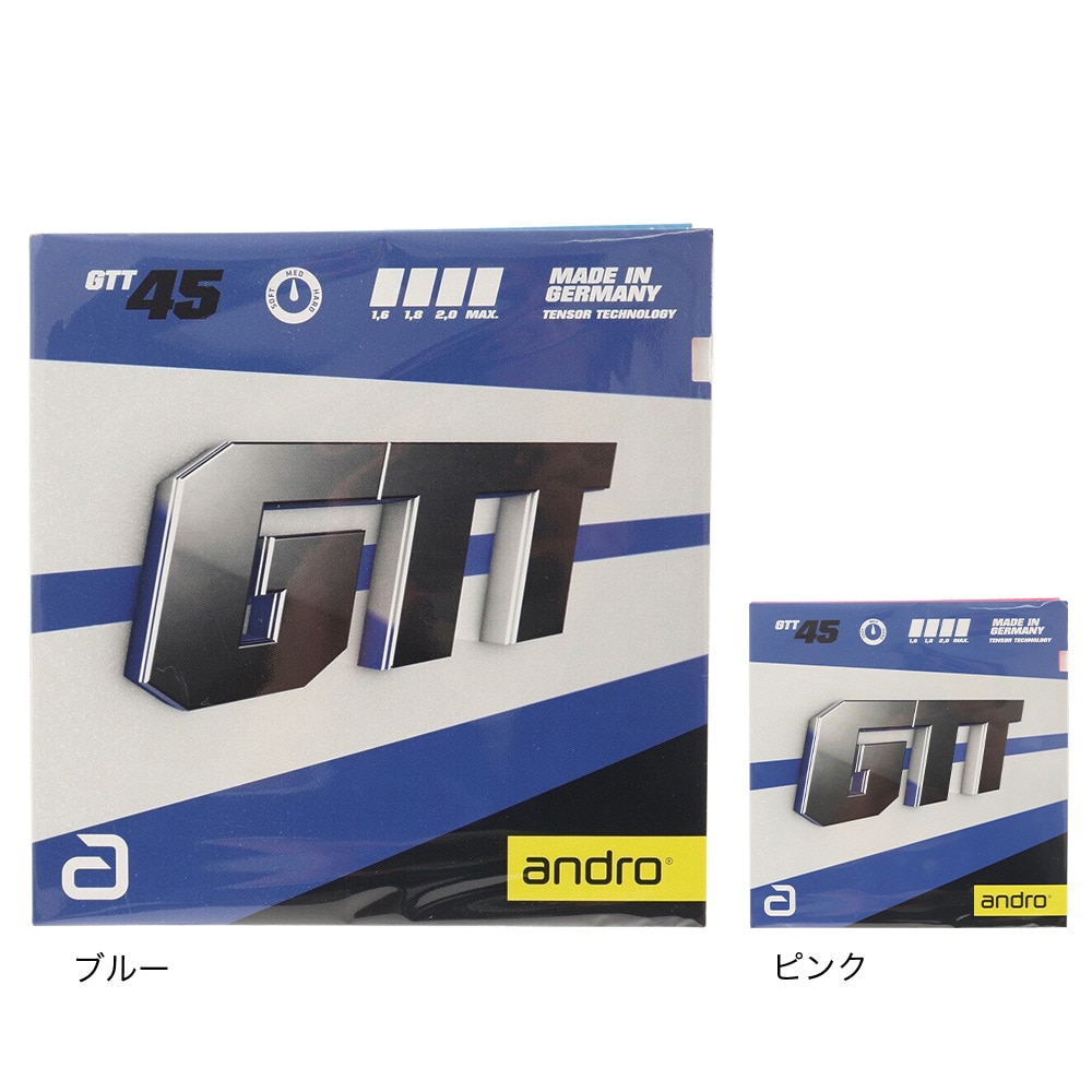 アンドロ（andro）（メンズ、レディース、キッズ）卓球ラバー GTT 45 110022077-BU