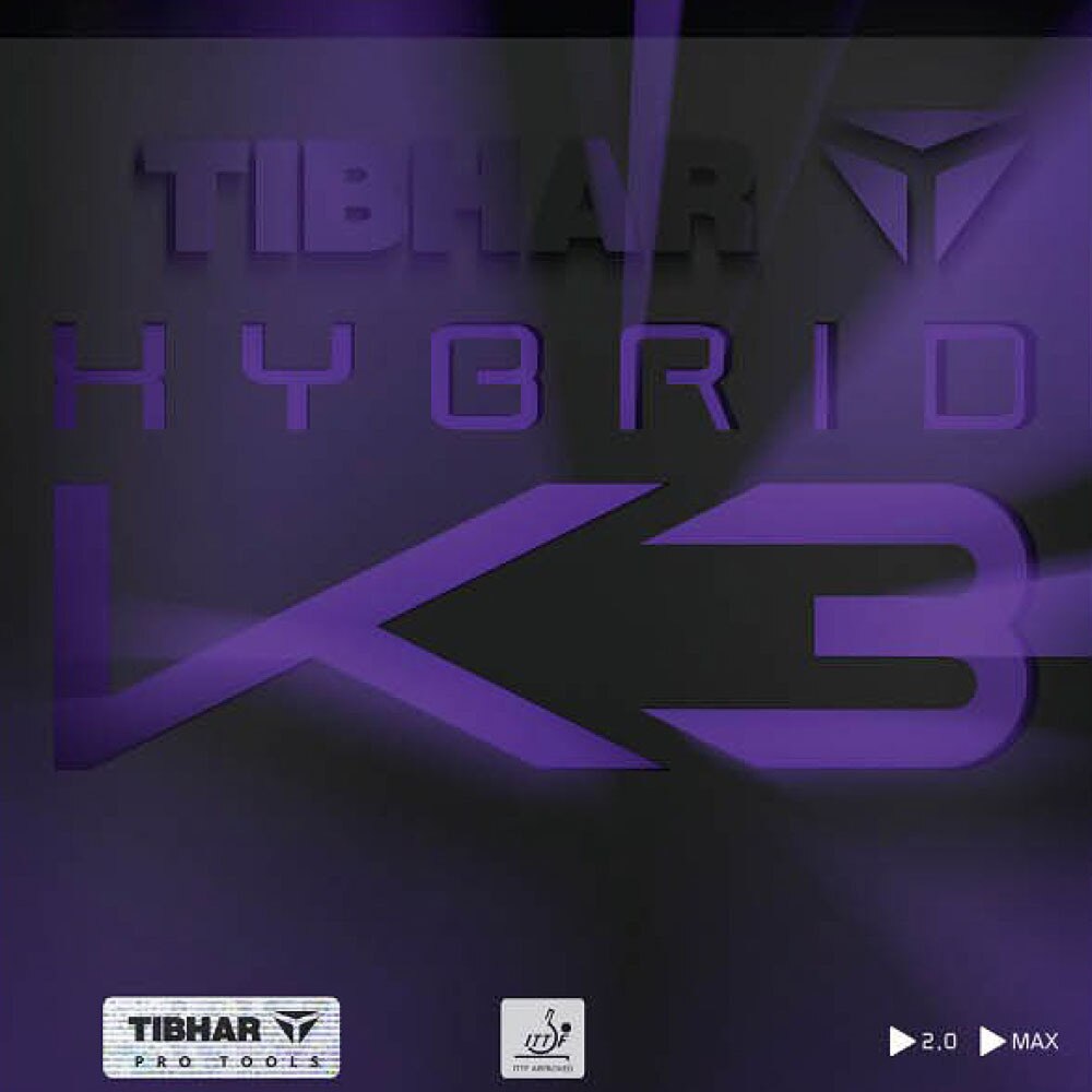 ティバー（TIBHAR）（メンズ、レディース、キッズ）卓球ラバー ハイブリッドK3 BT007-BLK