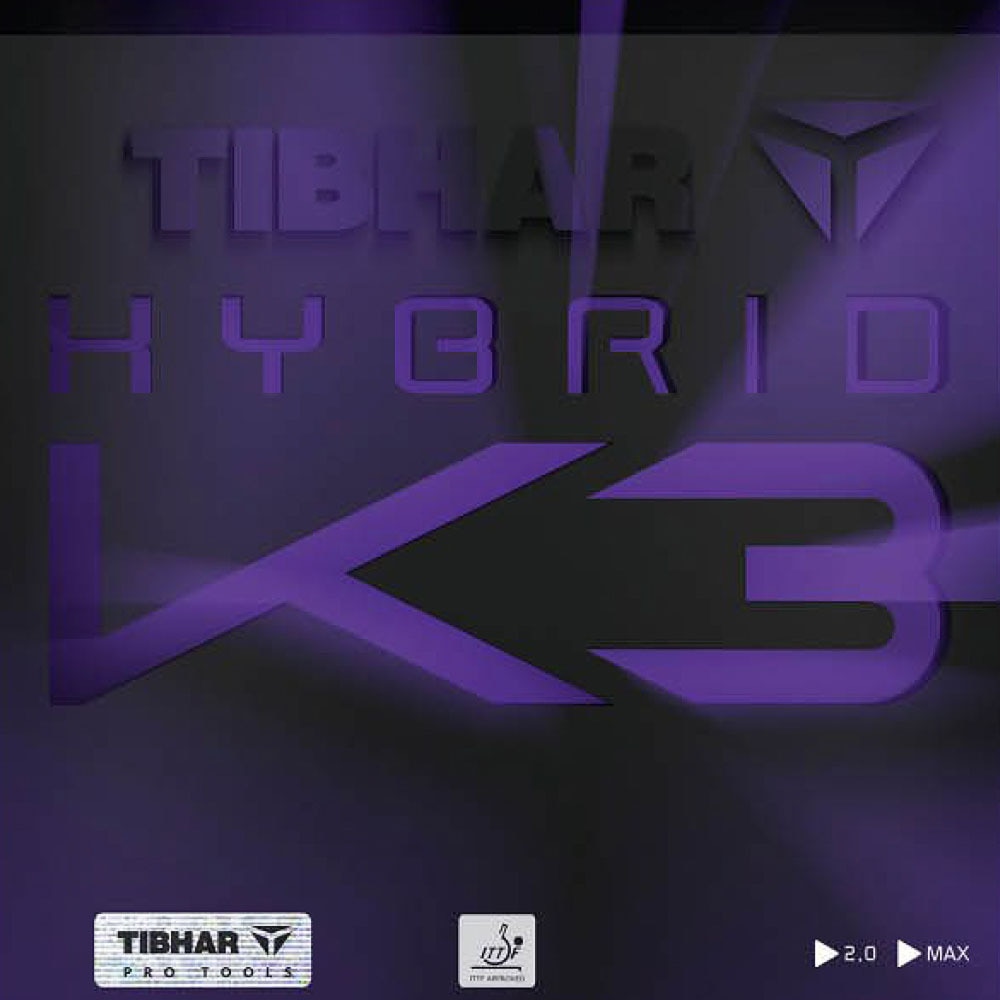 ティバー（TIBHAR）（メンズ、レディース、キッズ）卓球ラバー ハイブリッドK3 BT007-RED
