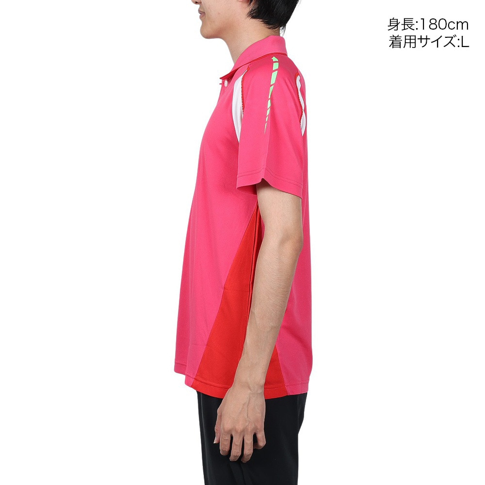 ティーエスピー（TSP）（メンズ）卓球ウエア シャツ アルテシャツ ピンク×レッド 031405-0309