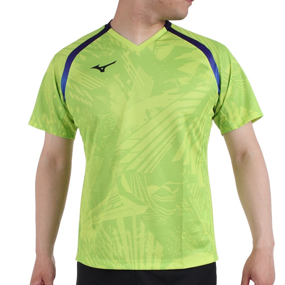 ミズノ（MIZUNO）（メンズ、レディース）卓球ウエア ゲームシャツ 黄 イエロー 82JA000137 スポーツ用品はスーパースポーツゼビオ